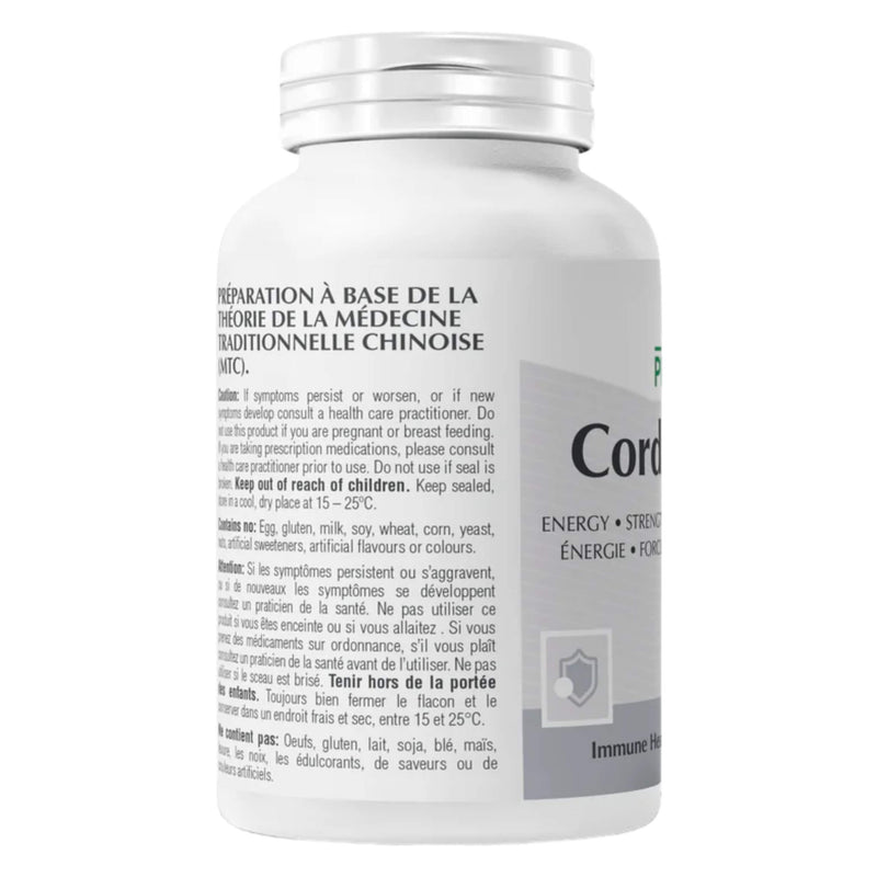 Side of Bottle of Provita Cordyceps Forte
