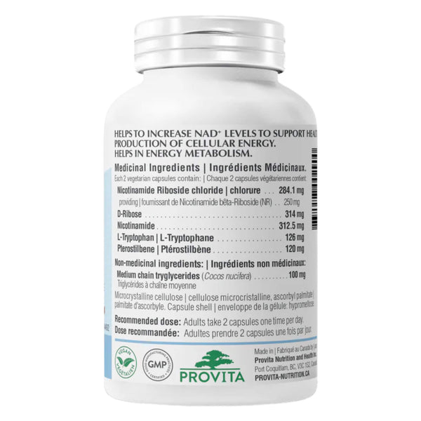 Bottle Back of Provita NADogen® 
