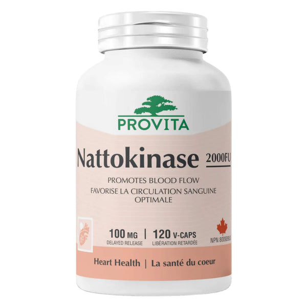 Bottle of Provita Nattokinase 2000 FU 100mg 120 Veggie Capsules
