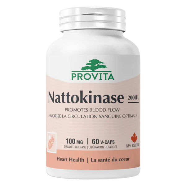 Bottle of Provita Nattokinase 2000 FU 100mg 60 Veggie Capsules
