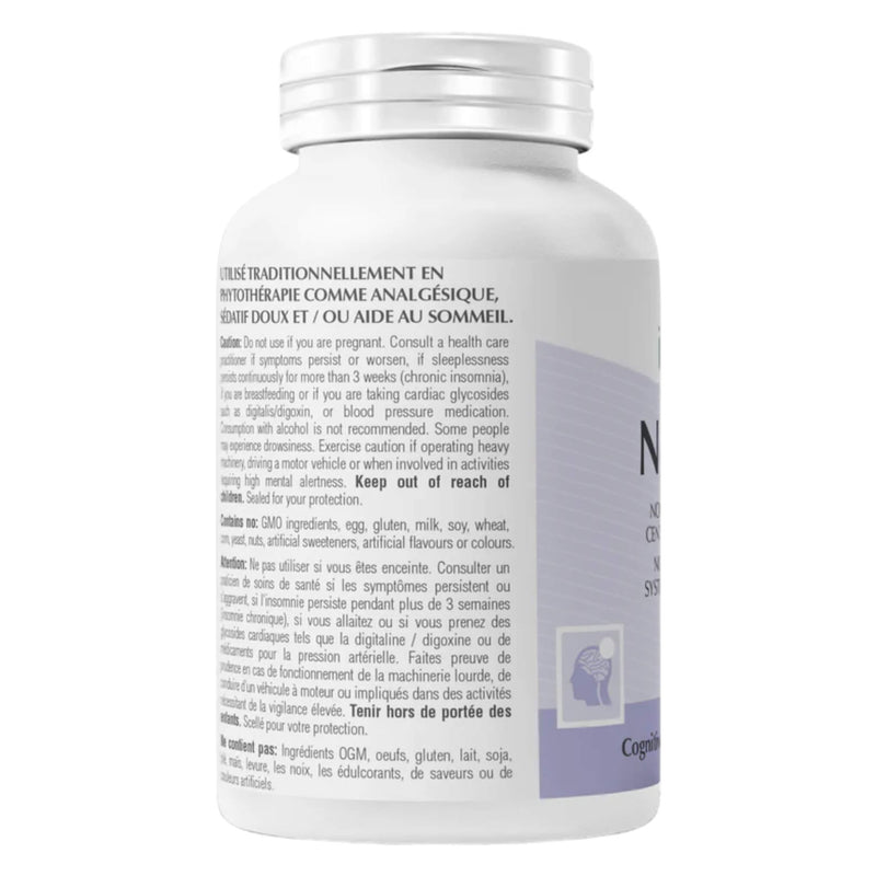 Side of Bottle of Provita Nervine 60 Veggie Capsules
