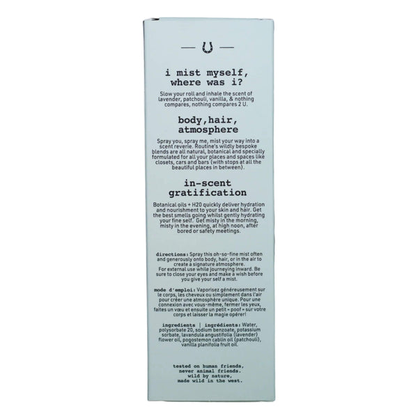 Routine Body, Hair & Atmosphere Mist - Lucy in the Sky Box Back
