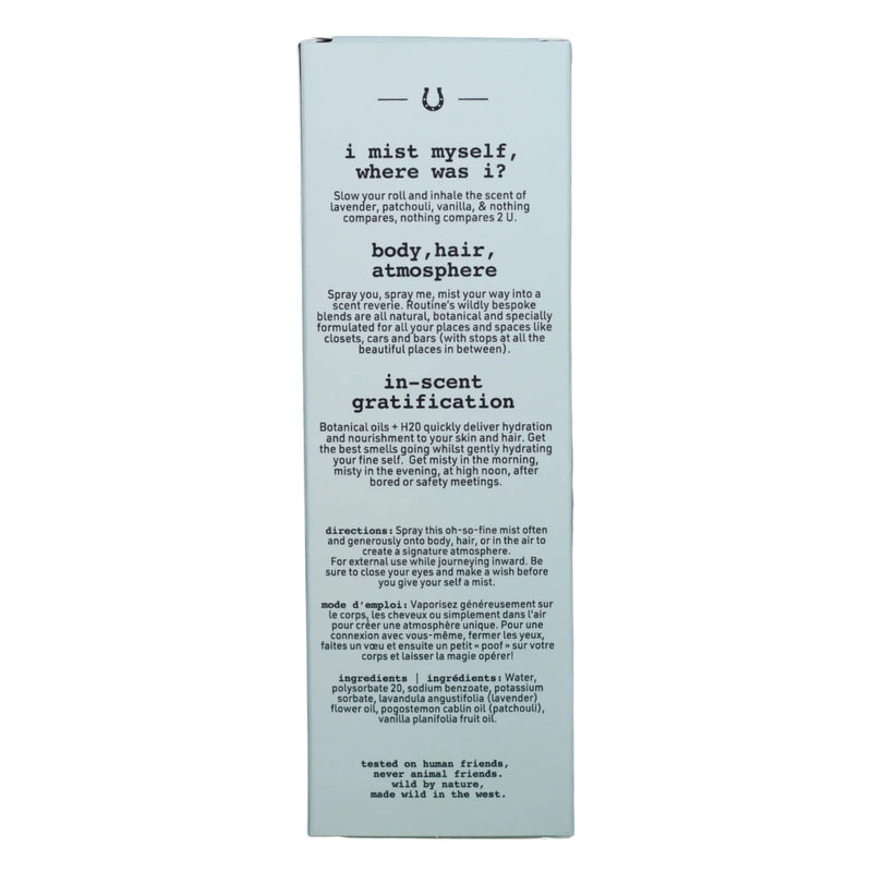 Routine Body, Hair & Atmosphere Mist - Lucy in the Sky Box Back
