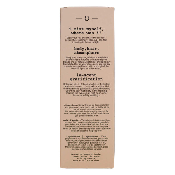 Routine Body, Hair & Atmosphere Mist - The Curator Box Back
