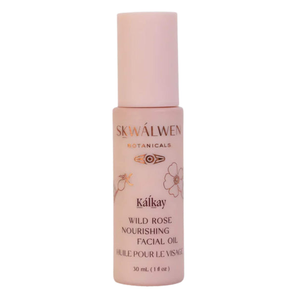 Bottle of SKWÁLWEN BOTANICALS Kalkáy Wild Rose Nourishing Facial Oil 30 ml / 1 fl.oz
