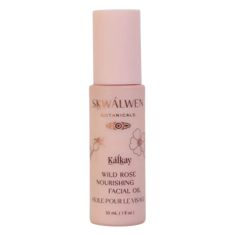 Bottle of SKWÁLWEN BOTANICALS Kalkáy Wild Rose Nourishing Facial Oil 30 ml / 1 fl.oz
