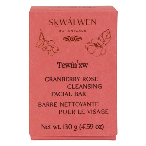 Bar of SKWÁLWEN BOTANICALS Tewin’xw Cranberry Rose Cleansing Facial Bar 130g / 4.59 oz
