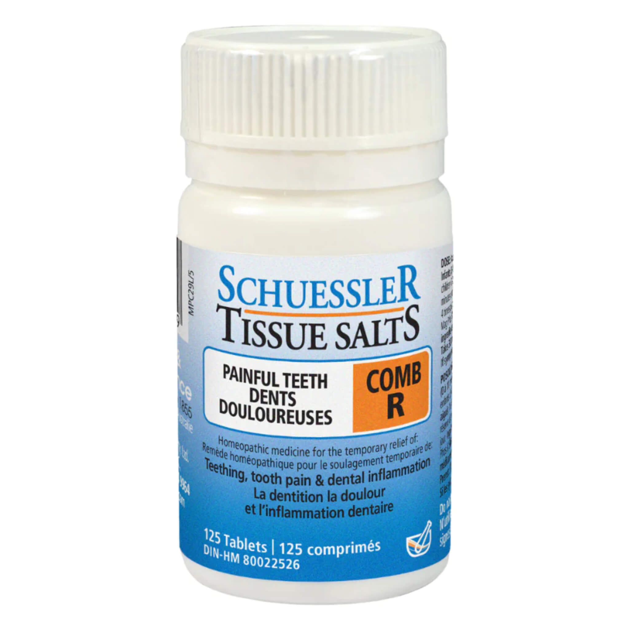 Optimum Health | Schuessler Tissue Salts - Comb R - painful teeth 100t