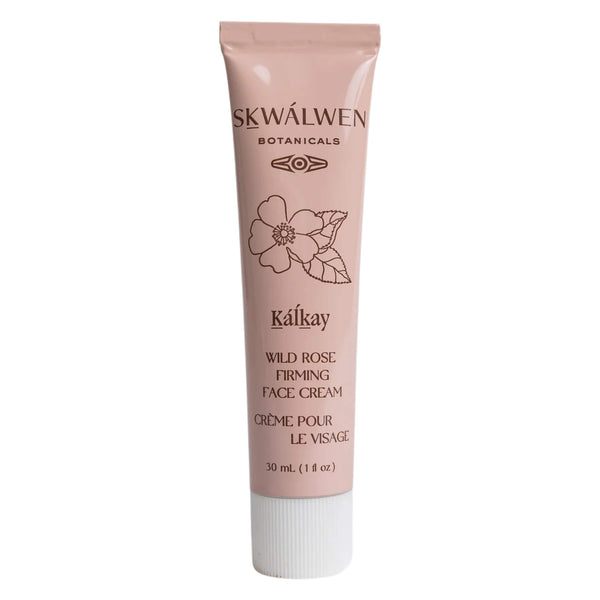 Tube of Skwálwen Botanicals Kalkáy Wild Rose Firming Face Cream 30ml
