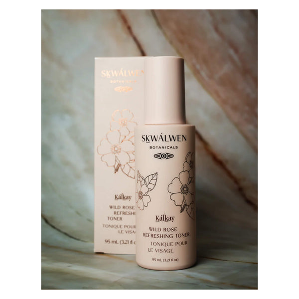 Box & Bottle of Skwalwen Botanicals Kalkáy Wild Rose Refreshing Toner 95ml (3.21 fl. oz)
