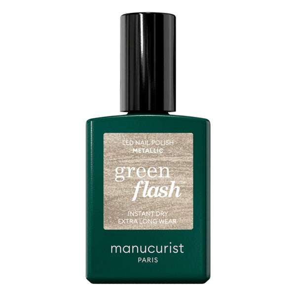 Bottle of The Manicurist Semi-Permanent LED Green Flash - Metallic 15mL
