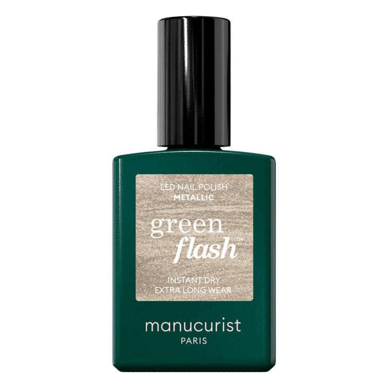 Bottle of The Manicurist Semi-Permanent LED Green Flash - Metallic 15mL

