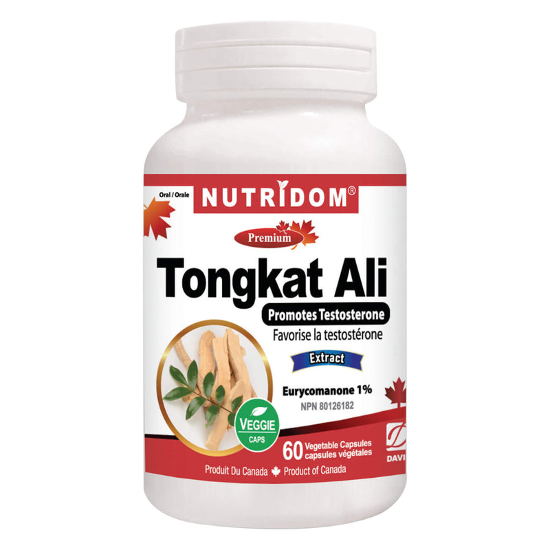Bottle of Nutridom Tongkat Ali 60 Vegetable Capsules