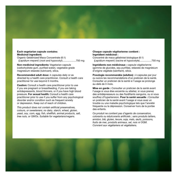 Ultimate (Brad King) Maca Energy - 750 mg Bonus Bottle Information
