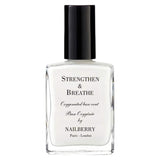 Bottle of Nailberry Strengthen & Breathe Oxygenated Base Coat & Nail Strengthener 15ml