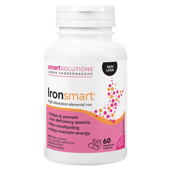 Bottle of Smart Solutions Lorna Vanderhaeghe Iron Smart Capsules -60 Vegetarian Capsules
