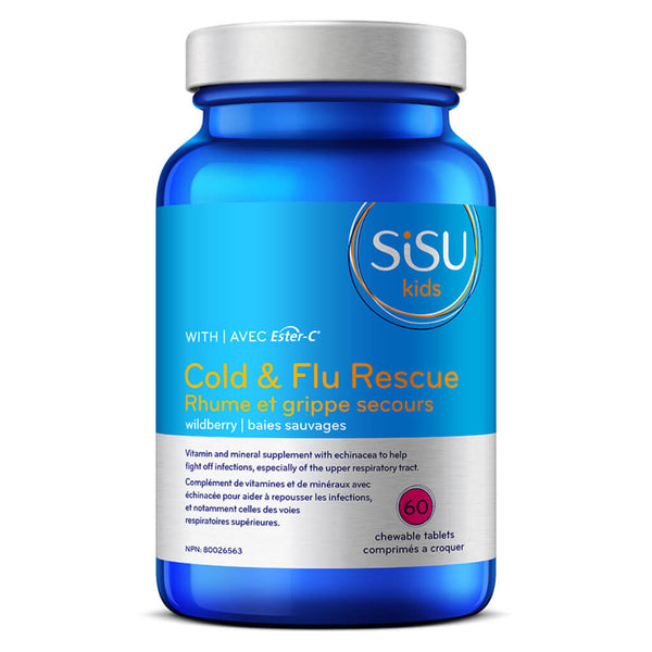 Bottle of Kids Cold & Flu Rescue Wildberry 60 Chewables