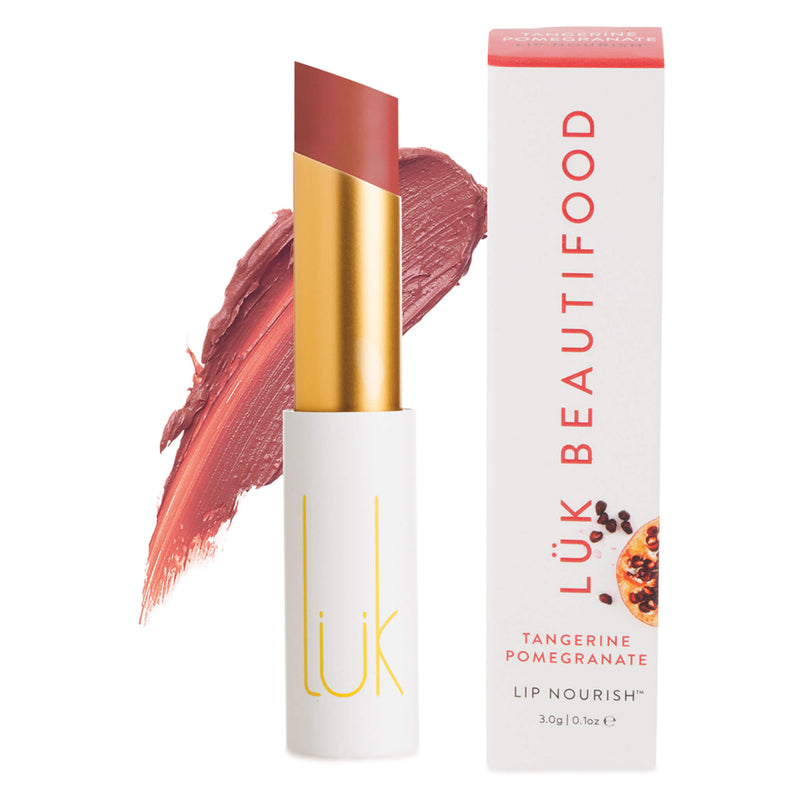 LukBeautifood LipNourishNaturalLipstick TangerinePomegranate