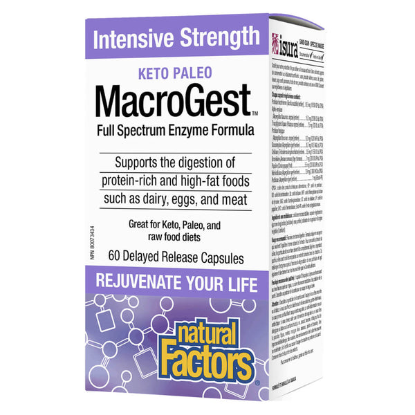 Box of Keto Paleo MacroGest Intensive Strength 60 Delayed-Release Capsules