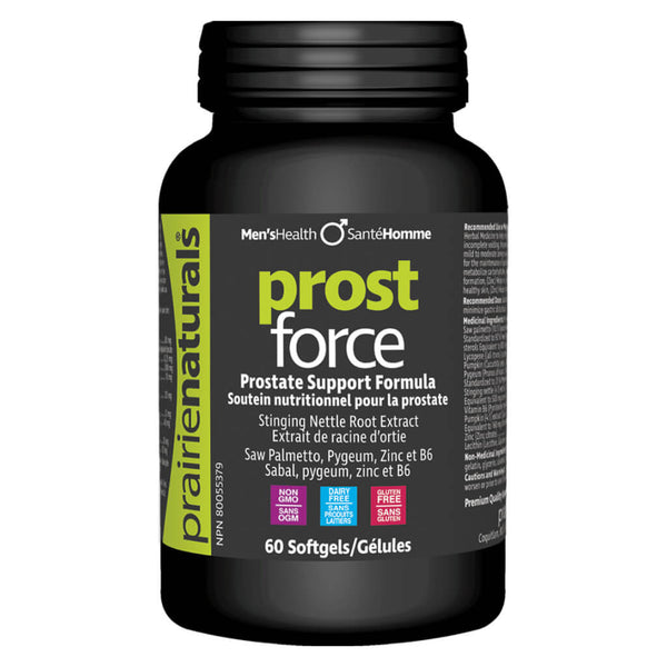 Bottle of Prairie Naturals Prost Force 60 Softgels