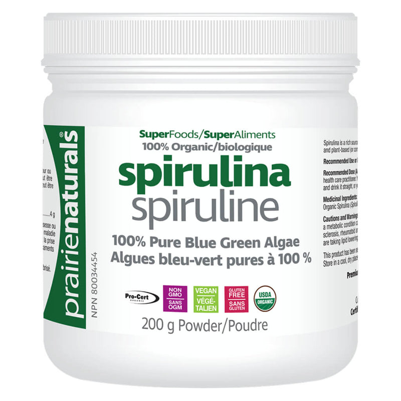 Container of Organic Spirulina Powder 200 Grams
