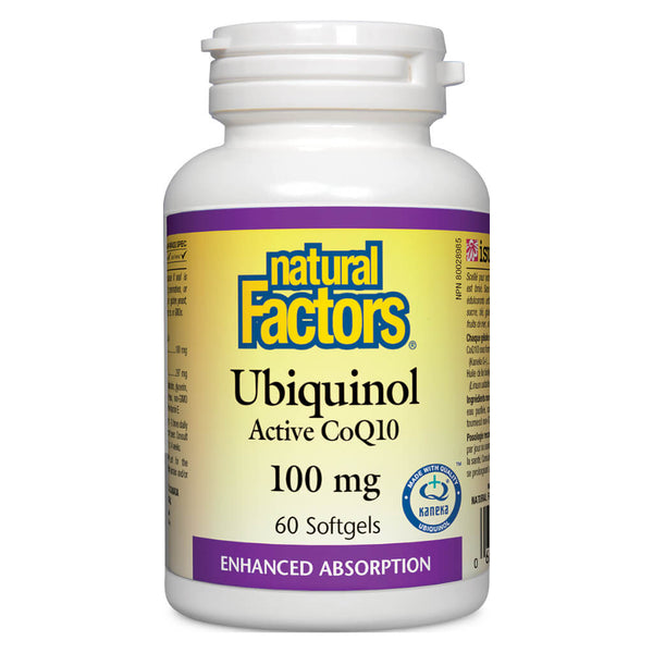 Bottle of Ubiquinol Active CoQ10 100 mg 60 Softgels