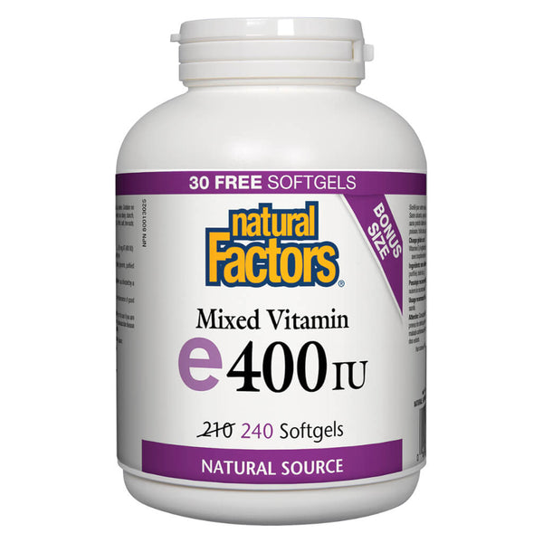 Bottle of Vitamin E Mixed 400 IU 240 Softgels