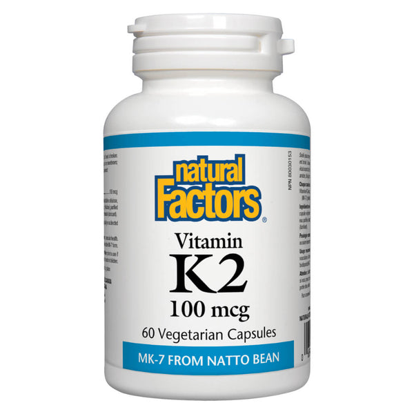 Bottle of Vitamin K2 100 mcg 60 Vegetarian Capsules