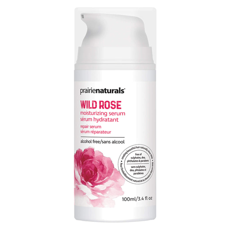 Pump Bottle of Prairie Naturals Moisturizing Serum WildRose 100ml