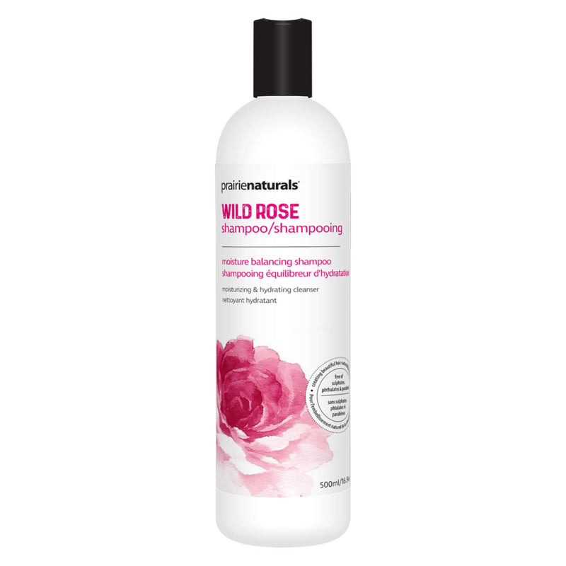 Bottle of Prairie Naturals Shampoo Wild Rose 500ml